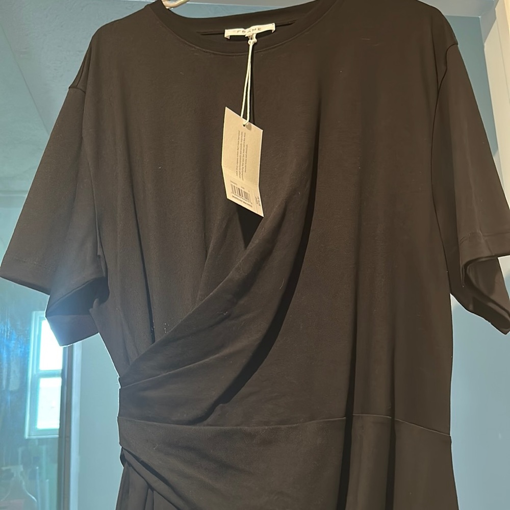 Frame draped knit mini dress new with tags